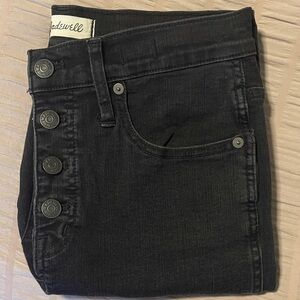 Madewell Black High-Rise Button-Fly Jeans